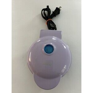 Dash Mini Waffle Maker - 4” Waffle Mold, Nonstick Waffle Iron Purple
